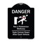 Signmission Designer Series-Danger Not Pedestrian Walkway Gate Comes Down After Each, 24" x 18", BW-1824-9985 A-DES-BW-1824-9985 - alternate 1
